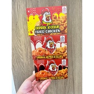 MERAH XS Red Yellow Black PRINTED DIP / fried chicken box / KFC box / chicken dip box / geprek box /