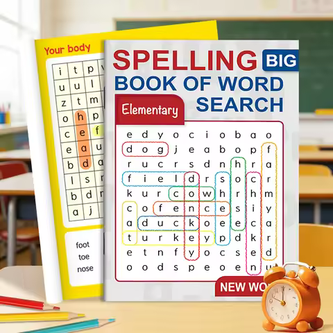 Fun Word Search Workbook, Children's Word Learning and Reading Skills Book, Student Word Learning Ai
