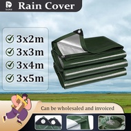 🚚【In stock】Green Rain Cover 3x2 3x3 3x4 3x5 Outdoor Cover Sunshade waterproof Multipurpose canvas Ta