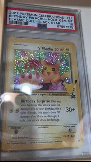 2021 25週年比卡超  美版Pokemon PSA10 Celebrations Birthday Pikachu #24