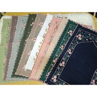 Mini Embroidered Prayer Rug Travel Prayer Rug/ Cotton Face Prayer Rug/