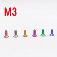 GR5 titanium screw M3X8 TC4 M3 flat hex coutersunk head screw