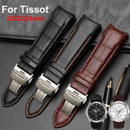 Genuine Leather Watch Strap For Tissot T035 607 407 439 Band Butterfly Buckle Belt Bracelet Women Men Wristband 22mm 23mm 24mm