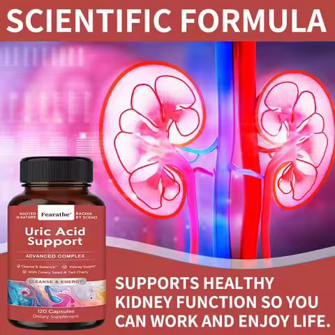Uric Acid Formula - with Chanca Piedra & Vitamin B6,Uric Acid Detox Cleanse,Kidney Health Support Su