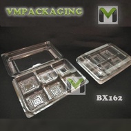 6 cavity Mooncake tray Kuih Container BX162 / Disposable Plastic Clear Bakery Container / BX 162 / B