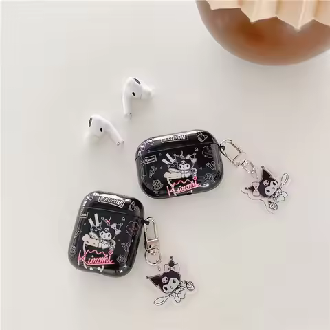 MINISO Kuromi Earphone Cover For Apple AirPods 1 2 3 Generation Airpods Pro/Pro2 Wireless Bluetooth 