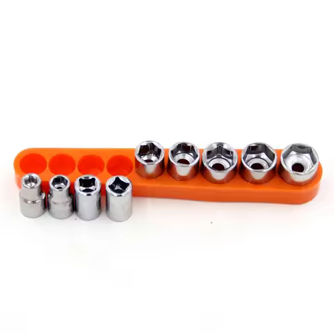 Orange 9pc hexagonal socket head 5-13mm Xiaofei 6.35mm square head conversion head tool set