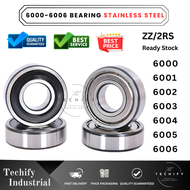 STAINLESS STEEL 6000 6001 6002 6003 6004 6005 6006 DEEP GROOVE BALL BEARING ZZ/2RS METAL SHIELDED RU