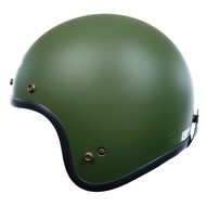 ZEUS ZS 385C F.GREEN DOFF RETRO HELMET
