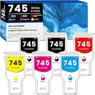745 Ink Cartridge 300ML 6-Pack 745XL Ink Replacement for HP 745 F9K06A F9K05A F9K04A F9K03A F9K02A F