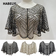 HABELYI Short Cape Vintage Fashion 1920s Beaded Decoration