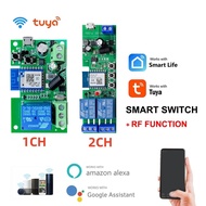 Alexa Smart Switch Tuya Smart Home 1CH 2CH Wifi Switch 220V 7-32V 85-250V USB 5V 10A Wireless Relay 