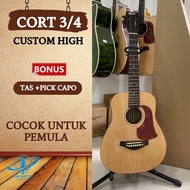 Gitar Akustik Cort 3/4 Guitar Akustik Senar String Custom High Jakarta