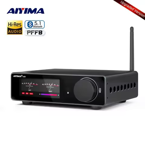 AIYIMA Upgraded A80 Power Amplifier TPA3255 DAC Bluetooth PFFB Stereo 300Wx2 Class D Digital Amp wit
