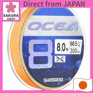 SHIMANO OCEA 8 Fishing Line, 300 m, Size 8.0, 5-Color, Model LD-A71S