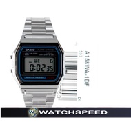 Casio A158WA-1D A158WA1D Vintage Digital Silver Stainless Steel Men's Watch