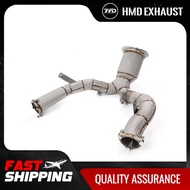 HMD Downpipe for Audi A6 A7 C8 3.0T Exhaust System Stainless Steel Performance Header Catalytic Car 