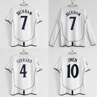 S-XXL 2002 Home Retro Short Sleeved and Long Sleeved Soccer Jerseys BECKHAM T-shirt GERRARD OWEN Football Jerseys