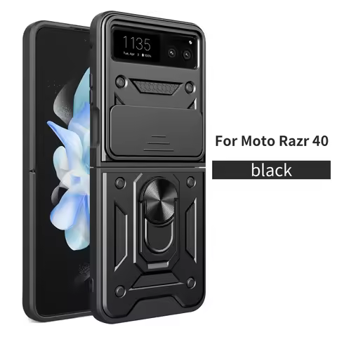 For Motorola Razr 40 Case Motorola Moto Razr 40 Cover Magnetic Ring Holder Armor Phone Case Slide Ca
