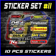 ⚾︎ ❡ ﹊ Sticker Set #11 Glossy  Daeng Jrp Cha Brembo Thai Logo