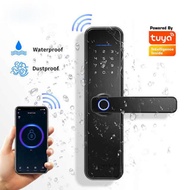 Tuya WiFi App Smart Door Lock Biometric lock fingerprint door handle Digital