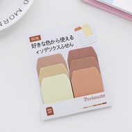 Japanese MUJI Style Solid Sticky Notes Color Memo Pad Mini Sticky Notes Bookmark Decorative Stationery School Office Supplies