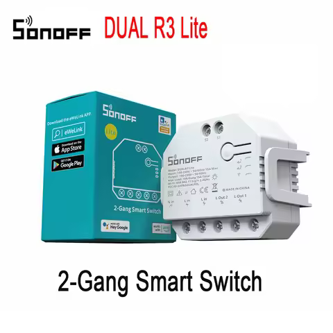 MINI WiFi Smart Switch 2 Gang Dual Relay Module SONOFF DUAL R3 Lite for Electric Motorized Roller Sh