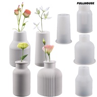 HOUSE❄Vase Epoxy Resin Mold Handmade Silicone 4 Shapes Easy Release DIY Flower Pot Ornament Cement Gypsum Mould Home