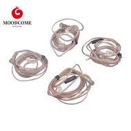 MOODCOME KZ Earphones Cord For KZ ZEX 3.5mm 2Pin Cable Twisted Cable Upgrade High-Purity ZS10 Earpho