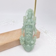 溫潤老種油綠手工雕刻千手觀音吊墜 |天然緬甸玉A貨翡翠