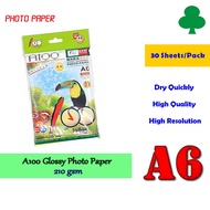 A100 Glossy Photo Paper A6 210gsm (30 sheets)