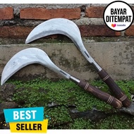 Diskon Sabit Pengaritan Baja Asli Kualitas Terbaik Dan Super Tajam-sabit Berkebun-sabit Pemotong Rum