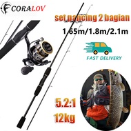 【Ready Stock】CORALOV Joran Murah Cuci Gudang Carbon Sutet Joran Pancing Carbon Asli Kuat 30kg Full S