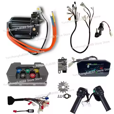 QS120 2000W Motor Geared Mid-Drive Electric Power Train Kits For Electric Motorcycle