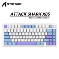 ATTACK SHARK | Attack Shark X85 RGB Mechanical Keyboard with Metal Knobs Full-Key Hot-Swap Bluetooth