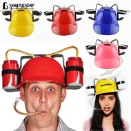 YTAR  Beer Helmet Drink Hat Hands Free Beverage Dispenser Party Prop Outdoor Festival Costume Fun No