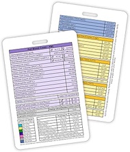 Lab Values & Order of Draw Reference Card Badge ID Clip 6.7x9.9 cm Reel Guide Medical Pocket Card