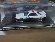 INNO64 1/64 NISSAN SKYLINE GT-R (R32)  Japan Police Livery Drift Car