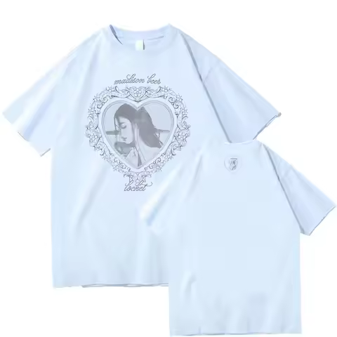 Madison Beer Locket Merch T Shirts Summer Cotton T-shirt Women's Casual Tees Men's Clothes Comfortab