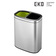 EKO Oli-Cube Stainless Steel Rectangle Open Top Recycling Bin L27xW19.4xH33.5cm 5L+5L