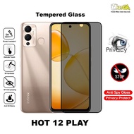 ANTI GORES KACA UNTUK INFINIX HOT 12 PLAY CERAMIC MATTE TEMPERED GLASS PRIVASI SPY PELINDUNG LAYAR