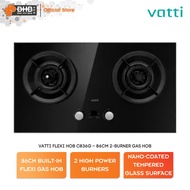 Vatti 86CM Flexi Gas Hob C836G 2Burner Nano Coated Tempered Glass C836G Dapur gas