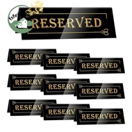 Waterproof Double-Sided Acrylic Reserved Table Tent-10PCS 6x2x1.6 in Table Signs-for Seating Indicat