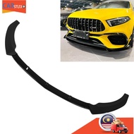Front Bumper Lip Body Kit  Spoiler 3 Parts for A-Class W177 Pre-facelift A45 A45S AMG