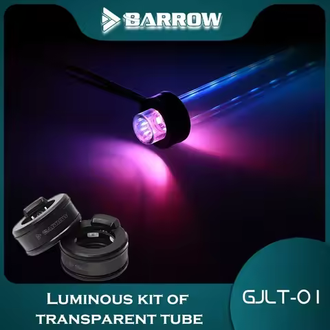 Barrow 5V ARGB Luminous OD14mm Fittings Kit ,Hard Tube Bright Hand Compression for Water Cooling Tub