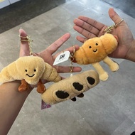 GANTUNGAN Cute 3-Piece Mini Chagee and Bread Drink Keychain