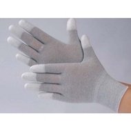 Esd Carbon PU Top Fit Gloves / Top Fit Antistatic Gloves