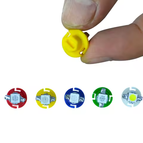 100X T5 B8.4D LED 5050 1 SMD B8.4 8.4D Dashboard Licence Plate Wedge Light Car Bulb White Red Blue Y