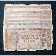 Uang Kuno 100 Rupiah Soekarno Ori Tahun 1947