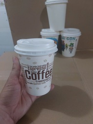 Ly giấy 360ml - 14oz mẫu Espresso Coffee Set 100-300 cái kèm nắp